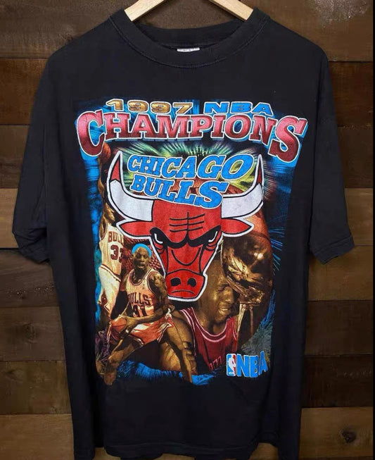 Chicago Bulls 1997 NBA Champions Vintage Tee
